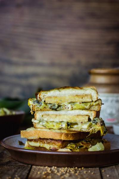 Croque-monsieur au poireau Croque-monsieur au poireau