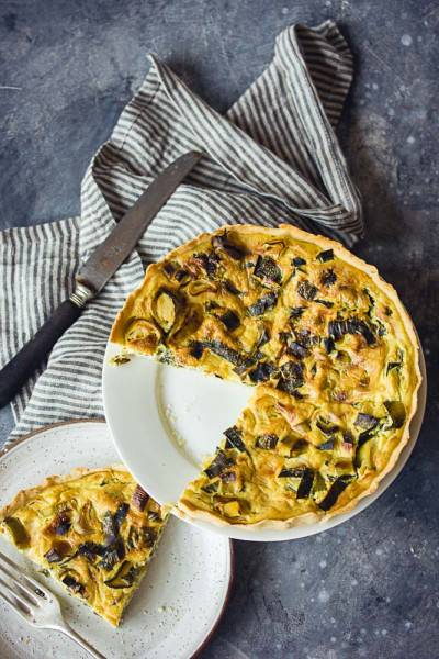 Quiche végane aux poireaux Quiche végane aux poireaux