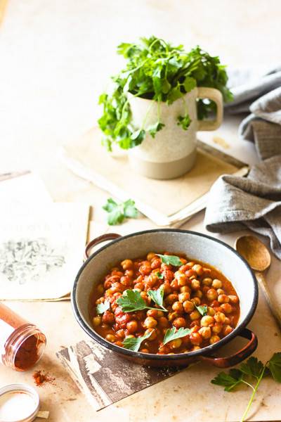 Pois chiches tomate et paprika fumé Pois chiches tomate et paprika fumé