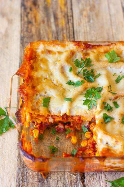 Lasagnes façon chili sin carne Lasagnes façon chili sin carne