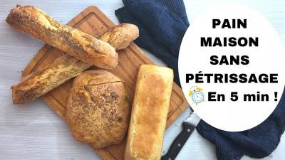 Baguette et pain maison en 5 minutes Baguette et pain maison en 5 minutes