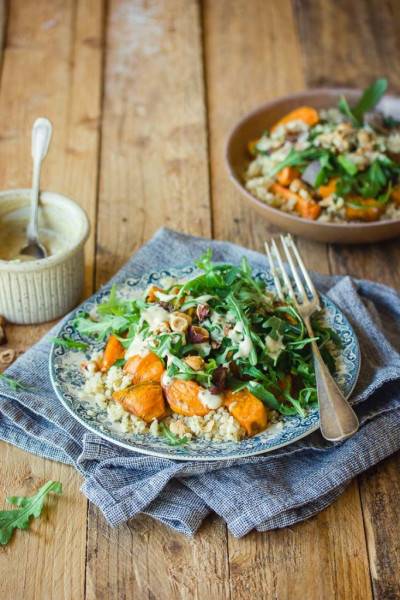 Salade de boulgour, patate douce et roquette Salade de boulgour, patate douce et roquette