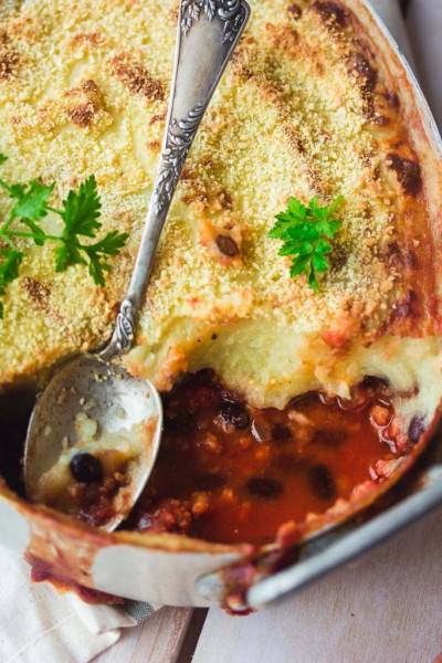 Hachis parmentier façon chili sin carne Hachis parmentier façon chili sin carne