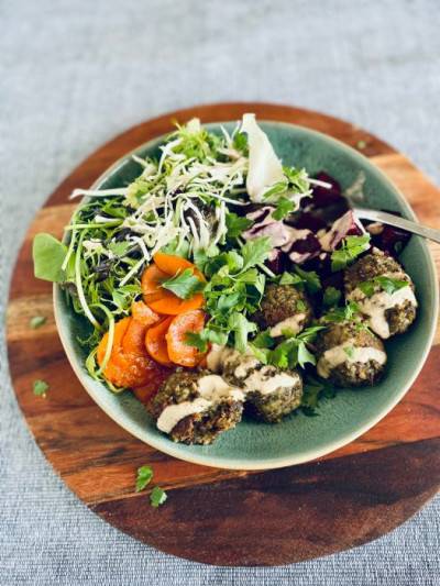 Boulettes de lentilles et graines de lin Boulettes de lentilles et graines de lin