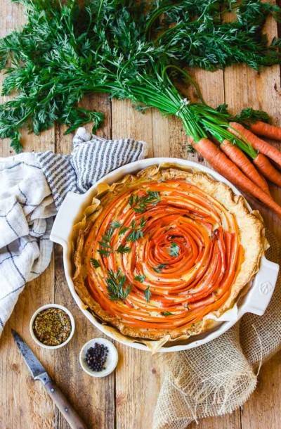 Tarte végane à la carotte Tarte végane à la carotte