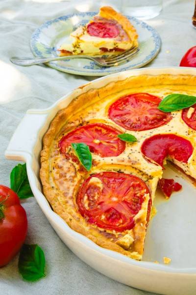 Quiche végane à la tomate Quiche végane à la tomate