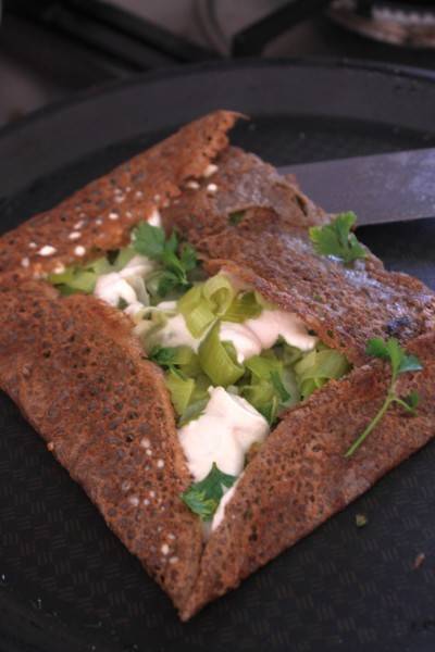 Galette de sarrasin à la crème de cajou Galette de sarrasin à la crème de cajou