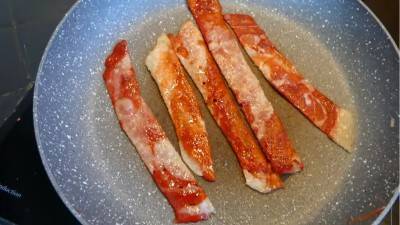 Bacon végétal à l'eau amidonnée