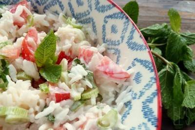 Salade de riz au yaourt végétal