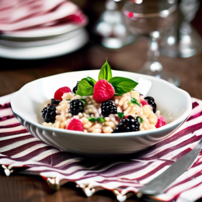 Orzotto Sucré-Salé aux Fruits Rouges et Parmesan Orzotto Sucré-Salé aux Fruits Rouges et Parmesan