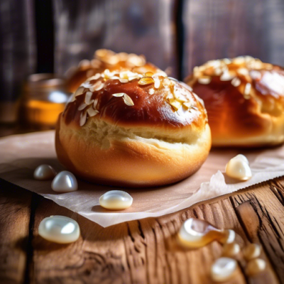 Brioches Suisses aux Perles de Coco Caramélisées Brioches Suisses aux Perles de Coco Caramélisées