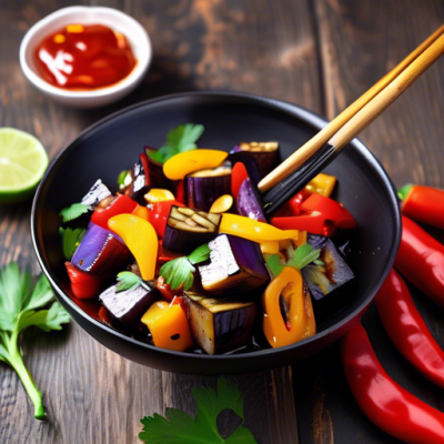 Délices d'Aubergines au Wok Aigre-Doux Délices d'Aubergines au Wok Aigre-Doux