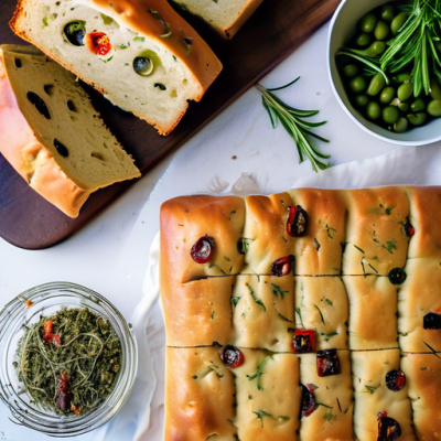 Focaccia Printanière aux Herbes de Tunisie Focaccia Printanière aux Herbes de Tunisie