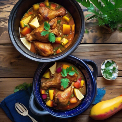 Tajine de Poulet aux Fruits Exotiques et Miel Tajine de Poulet aux Fruits Exotiques et Miel