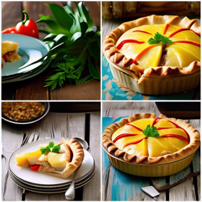 Tourte Exotique au Poulet et Ananas des Antilles Tourte Exotique au Poulet et Ananas des Antilles