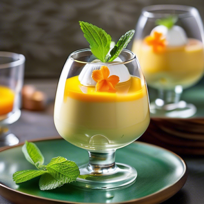 Panna Cotta au Jasmin et Coulis de Mangue Vietnamienne Panna Cotta au Jasmin et Coulis de Mangue Vietnamienne