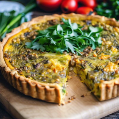 Quiche aux Poireaux et Lentilles Corail sans Gluten