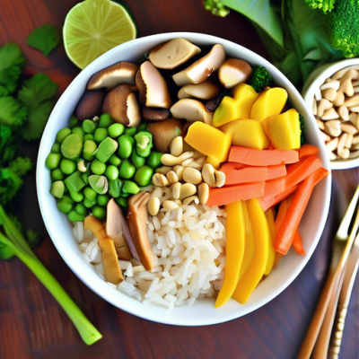 Buddha Bowl Thaïlandais à la Vapeur Sans Gluten Buddha Bowl Thaïlandais à la Vapeur Sans Gluten