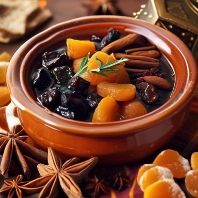 Tajine de Tempeh aux Fruits Secs et Épices de Noël