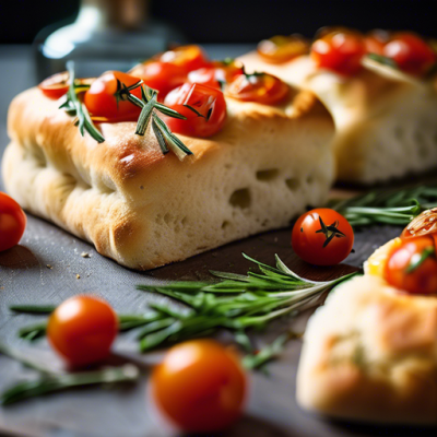 Focaccia Printanière aux Herbes et Tomates Confites Focaccia Printanière aux Herbes et Tomates Confites
