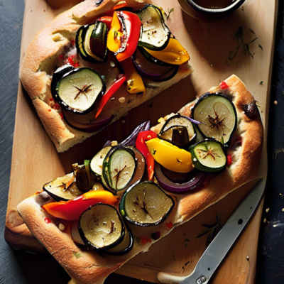 Focaccia Croustillante aux Légumes du Maghreb Focaccia Croustillante aux Légumes du Maghreb