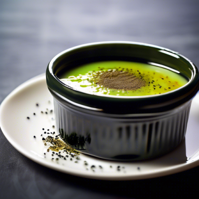 Crème Brûlée Salée au Thé Matcha et Sésame Crème Brûlée Salée au Thé Matcha et Sésame