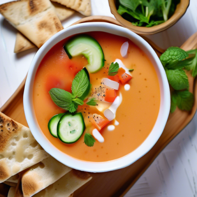 Gaspacho Libanais Onctueux aux Herbes Fraîches Gaspacho Libanais Onctueux aux Herbes Fraîches