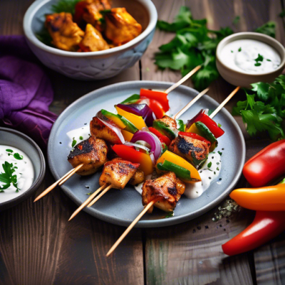 Brochettes de Poulet Marocaines au Four Brochettes de Poulet Marocaines au Four