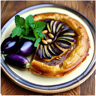 Tarte Tatin Croustillante aux Aubergines du Maghreb