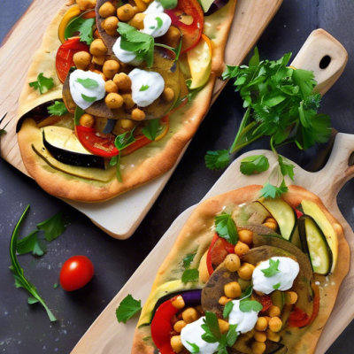 Socca Libanaise aux Légumes d'Été Socca Libanaise aux Légumes d'Été