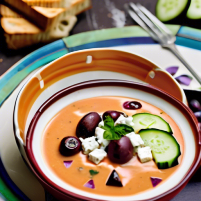 Gaspacho Grec Crémeux aux Herbes Fraîches Gaspacho Grec Crémeux aux Herbes Fraîches