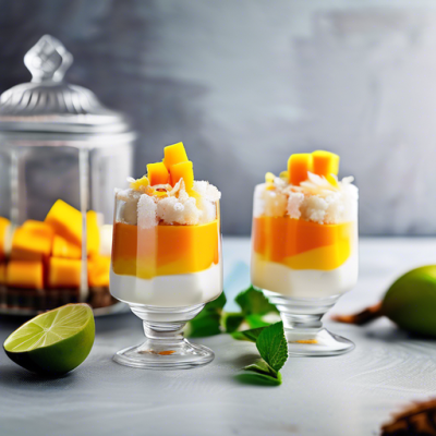 Verrines Exotiques à la Crème de Coco et Mangue Verrines Exotiques à la Crème de Coco et Mangue