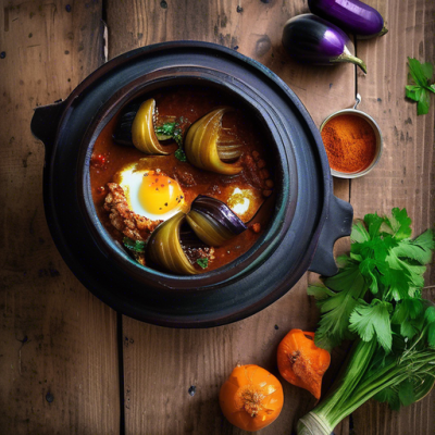 Tajine d'Aubergines aux Épices d'Indonésie