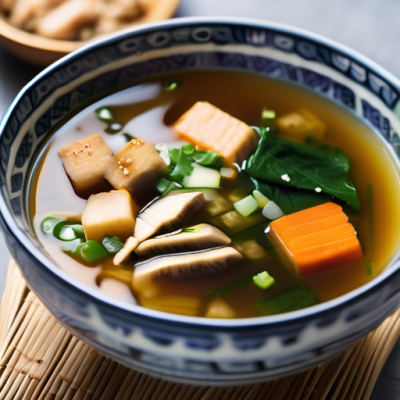 Soupe Japonaise au Tempeh et Légumes d'Automne