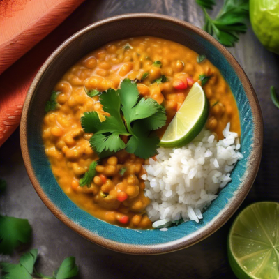 Dahl de Lentilles Corail à la Réunionnaise