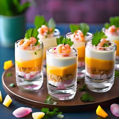 Verrines Crémeuses Thaï aux Crevettes et Mangue