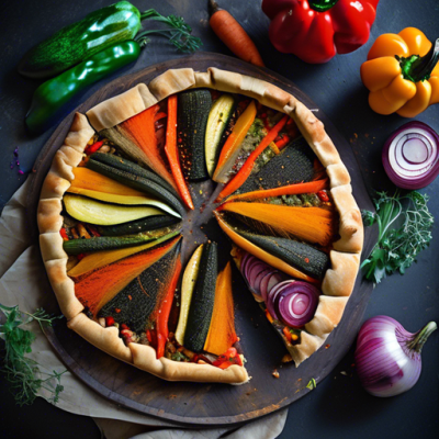 Tarte Rustique aux Légumes d'Automne et Épices Indiennes