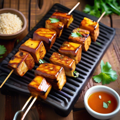 Brochettes de Tofu Caramélisées à la Marocaine