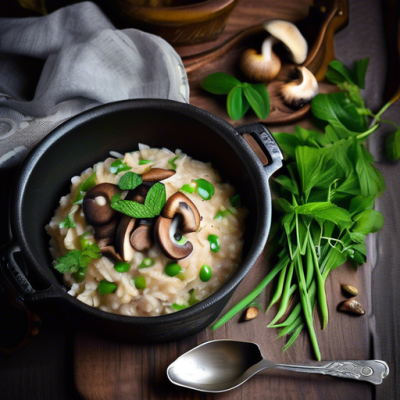 Risotto Tunisien aux Champignons en Cocotte