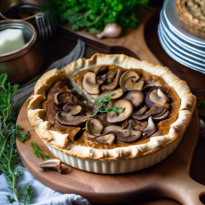 Tourte Fondante aux Champignons et Seitan Maison