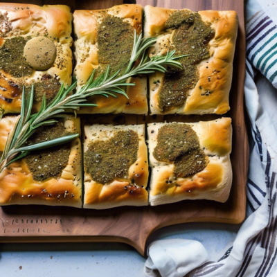 Focaccia Moyen-Orientale aux Herbes et Épices