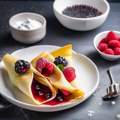 Crêpes Coréennes aux Fruits Rouges Caramélisés