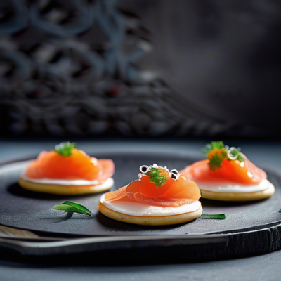 Blinis Croustillants au Saumon et Saveurs Coréennes Blinis Croustillants au Saumon et Saveurs Coréennes