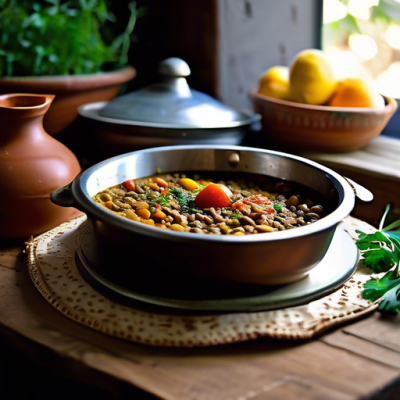 Tajine de Lentilles aux Épices Libanaises Tajine de Lentilles aux Épices Libanaises