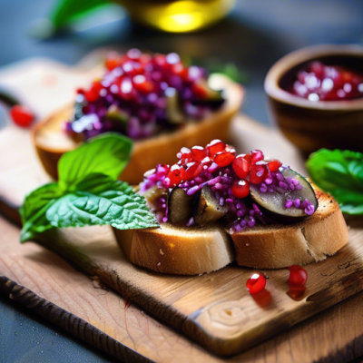 Bruschetta Libanaise Fusion au Caviar d'Aubergine