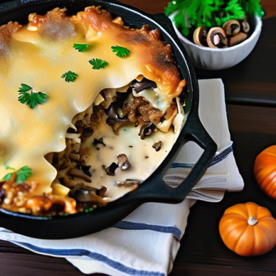 Lasagnes d'Automne au Boulgour et Champignons Sauvages