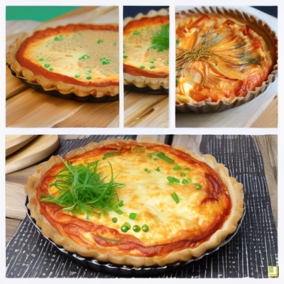 Quiche Fusion Coréenne au Kimchi et Fromage