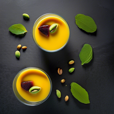 Panna Cotta à la Cardamome et Coulis de Mangue Épicé Panna Cotta à la Cardamome et Coulis de Mangue Épicé
