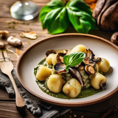 Gnocchis au Pesto de Noix et Champignons d'Automne Gnocchis au Pesto de Noix et Champignons d'Automne