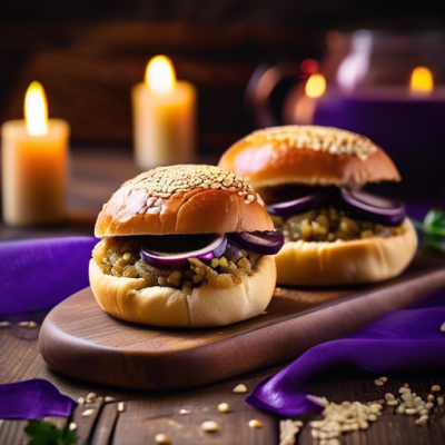 Brioches salées au caviar d'aubergine fusion Pologne-Méditerranée